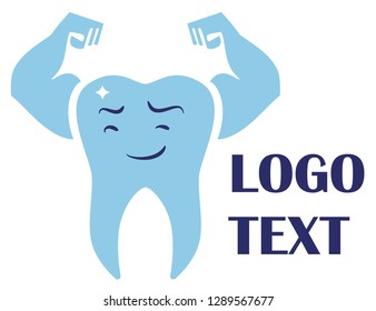 Creative dental logo template on the white backround