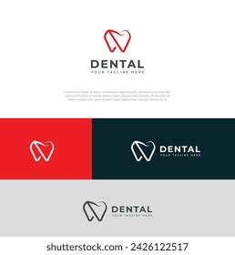 Creative Dental logo vector design template.