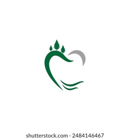 creative dental and pine logo design