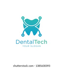 Creative dental tech logo - Vector logo template