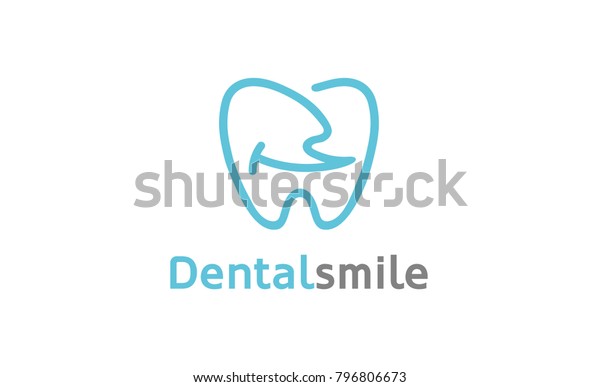 Creative Dental Teeth Smile Logo Design Stock Vector (Royalty Free ...