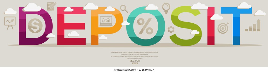 Creative (deposit) Design,letters and icons,Vector illustration.