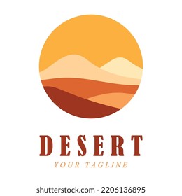 creative desert logo with slogan template