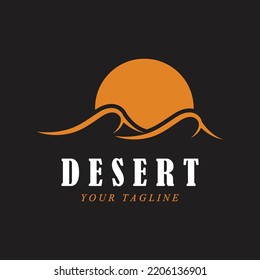 creative desert logo with slogan template