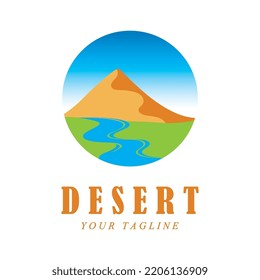 creative desert logo with slogan template