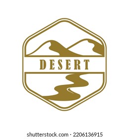 creative desert logo with slogan template