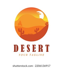 creative desert logo with slogan template