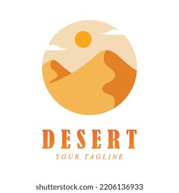 creative desert logo with slogan template