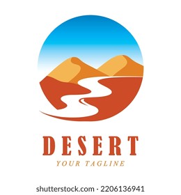 creative desert logo with slogan template