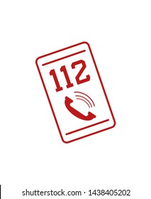Creative design of 112 call icon