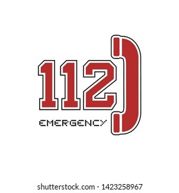 Creative design of 112 emergency symbol