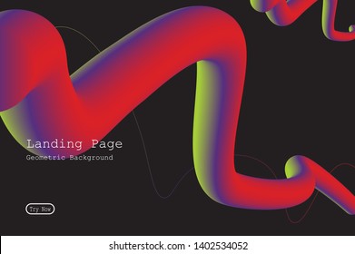 Creative design 3d flow shape. Liquid wave backgrounds for landing page,cover,poster,wallpaper.