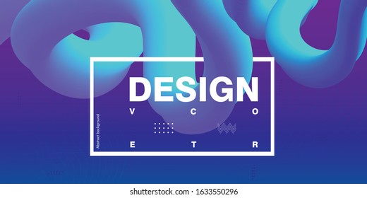 Creative design 3d flow shape. Liquid wave backgrounds. Vector illustration
