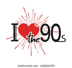 Creative design of the 90s symbol