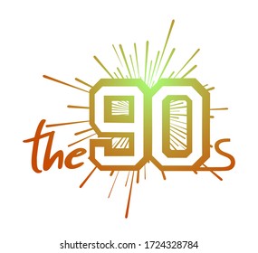Creative design of the 90s symbol