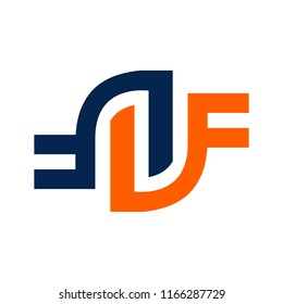 creative design abstract letter f logo letter. Lettermark logo vector design