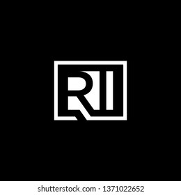 creative design and abstract negative space RI letters
