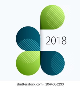 Creative design of abstract vector design elements for graphic template