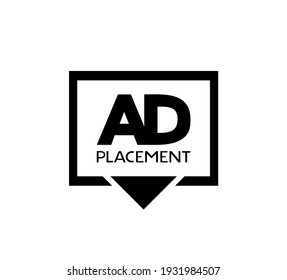 Creative design of ad placement indication