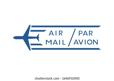 Creative design of air mail symbol