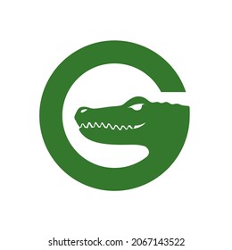 CREATIVE DESIGN OF ALLIGATOR AND LETTER G