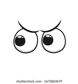 Creative design of angry eyes illustration