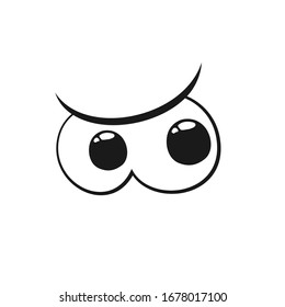 Creative design of angry eyes illustration