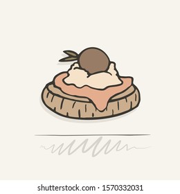 Creative design of appetizer illustration
