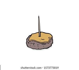 Creative design of appetizer illustration