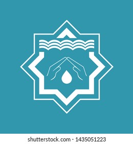 Creative design of arab bath icon
