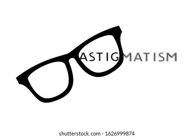 Creative design of astigmatism icon