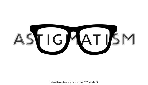 Creative Design Of Astigmatism Icon