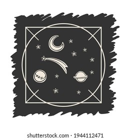 Creative design of astrology illustration