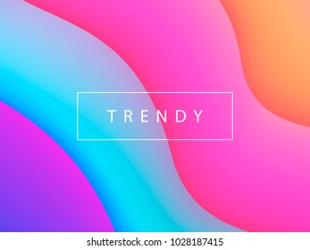 Creative design background with fluid colorful shapes. Trendy color gradients. Strip design. Vector illustration.