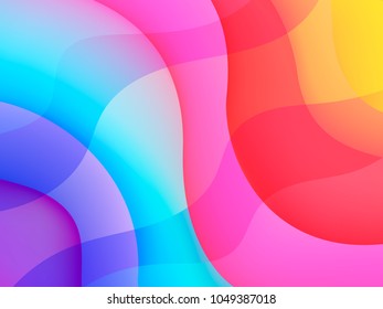 Creative design background with fluid colorful shapes. Trendy color gradients. Strip design. Vector illustration.
