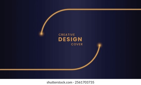 Creative design background with golden lines. EPS 10 vector background.