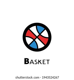 Creative design of basketball icon