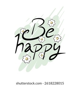 Creative design of be happy message