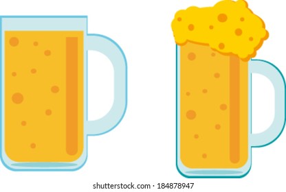 Creative  design of beer. Fully editable vector.