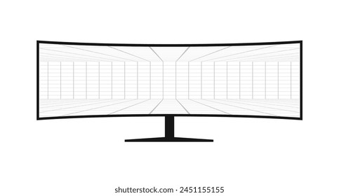 Creative design of big curve monitor