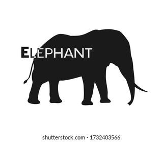 Creative design of big elephant illustration