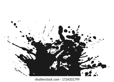 Creative design of black paint stain