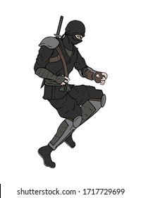 Creative design of black shinobi draw