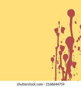 Kreatives Design von Blutfleck an der Wand