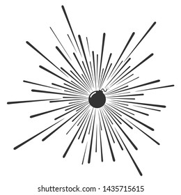 Creative design of bomb illustration