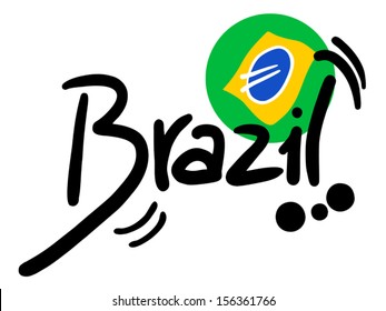 Creative design of Brazil emblem