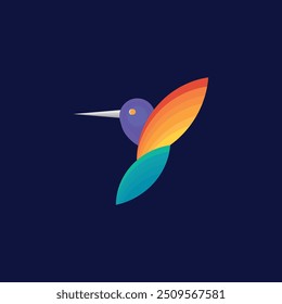 Creative design brid logo with unique concept Premium Vector