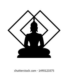 Creative design of buddha icon