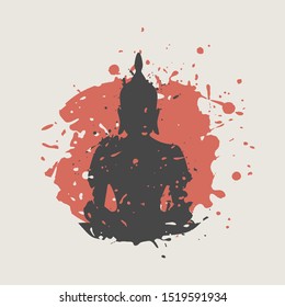 Creative design of budha art illustration