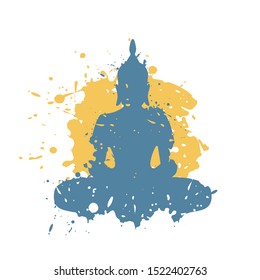 Creative design of budha art illustration